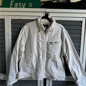 Rag & Bone White Zip-Front Jacket